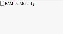 BAM ecfg files